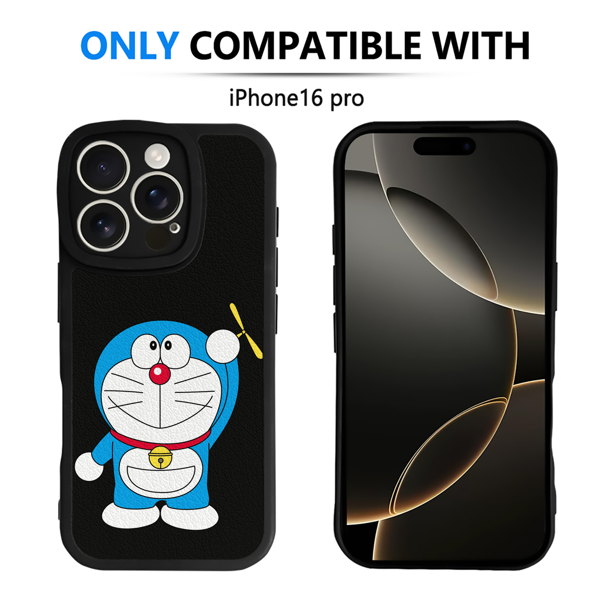 （画像用） ドラえもん Doraemon 【iPhone 16シリーズ対応】シリコンスマホケース（レザー調） 材質：シリコン